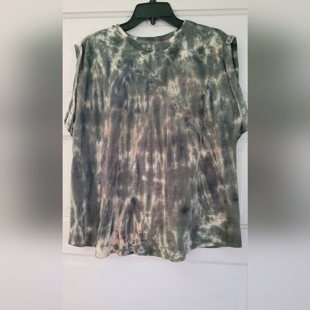 anthropologie Pilcro roll-sleeve tank 1X